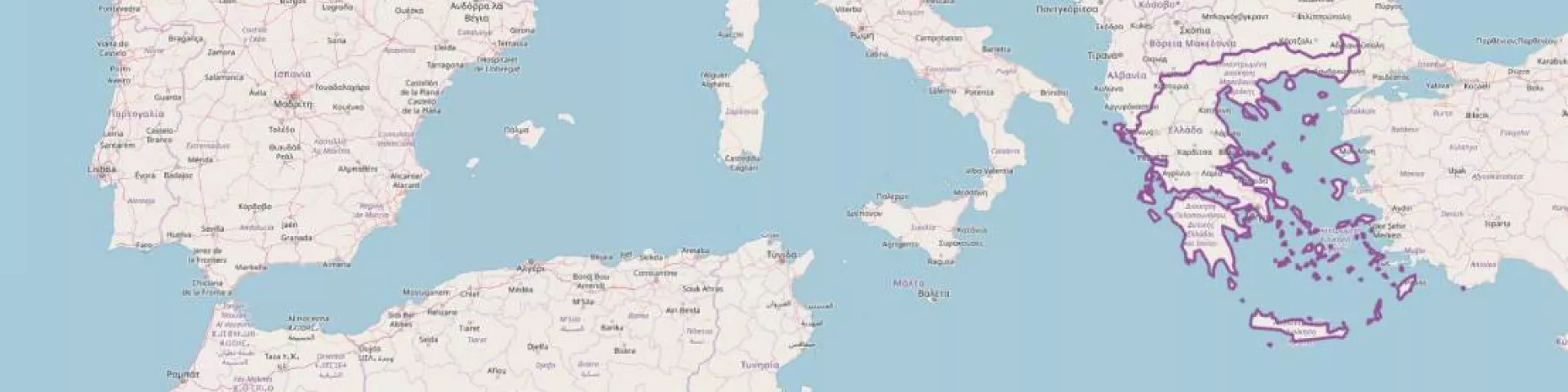 map greece
